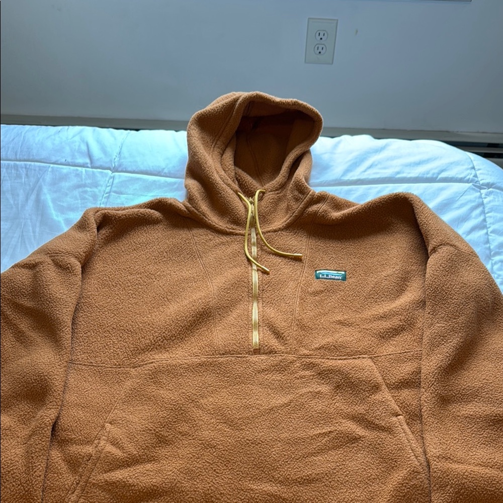 L.L. Bean Women's Katahdin Fleece Half-Zip Hoodie Sweatshirt XL - NWOT